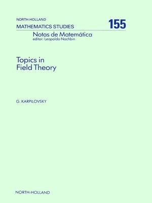 cover image of Topics in Field Theory
